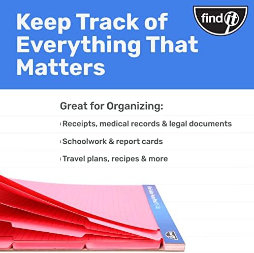 Find It File Folder Notepad, 12-Ct 3rd-Cut Tab Organizer Folders, Pink - Image 5