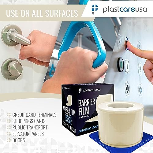 Clear Barrier Film Roll 4"x6" - Protective Dental Barrier Film for Dental, Medical, Tattoo - Perforated Adhesive Barrier Tape Sheets (1 Box of 1200 Sheets) by PlastCare USA - Image 6