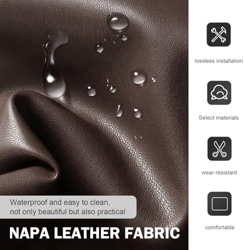 Car Center Console Cover, Leather Armrest Cover Cushion with 2 Storage Bags, Soft Centre Console Protector Covers, Universal Car Interior Accessories, for Most Vehicles, SUV (Brown) - Image 4
