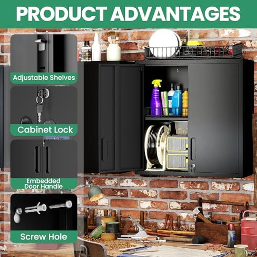 Garage Cabinet System | Heavy Duty Steel All-in-One Modular Garage Cabinet Set for Ultimate Workshop Organization | Easy Assembly Garage Storage Cabinets & Tool Bench - Image 4