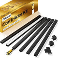 Delamu Black Cord Hider, 85in Cord Covers for Wires on Wall, One-Cord Cable Hider, Wire Hiders Wire Covers for TV Cords on Wall, Easy Mount Cable Cover Management Kit, 6X L14.2 W0.59 H0.4in, Black by DELAMU
