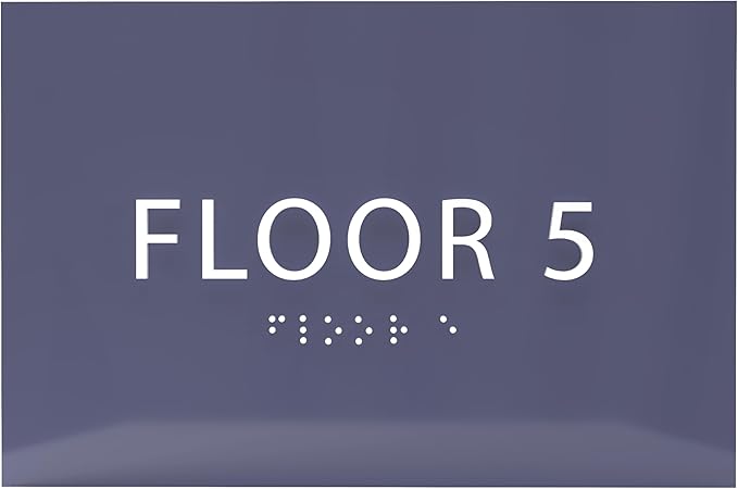 6" X4" Floor 5 Sign by ADACentralSigns