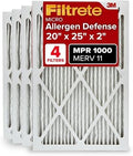 Filtrete 20x25x2 Air Filter, MERV 11, MPR 1000, 4 HVAC Filters by Filtrete