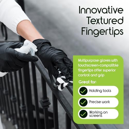 Inspire Black Nitrile Gloves | THE ORIGINAL Quality Black Gloves Disposable Latex Free | 4.5 Medical examination - Image 6