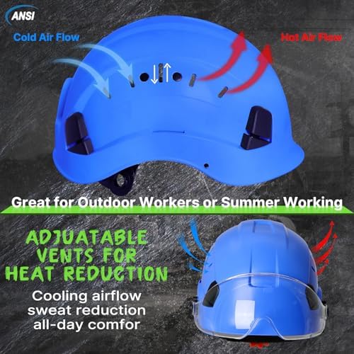 Aolamegs Construction Hard Hat with Visor and Chin Strap for Men,ANSI Z89.1 - Image 4