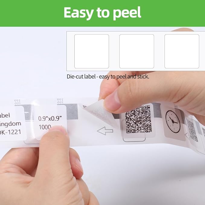 Label KINGDOM Replace for Brother DK-1221 Square White Paper Labels, Use - Image 4
