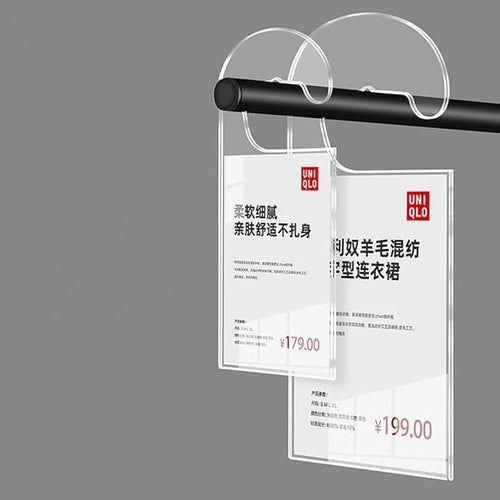2 Pack Label Holder Price Tag Displays Sign Holder Data Card Holder Ads Display - Image 2