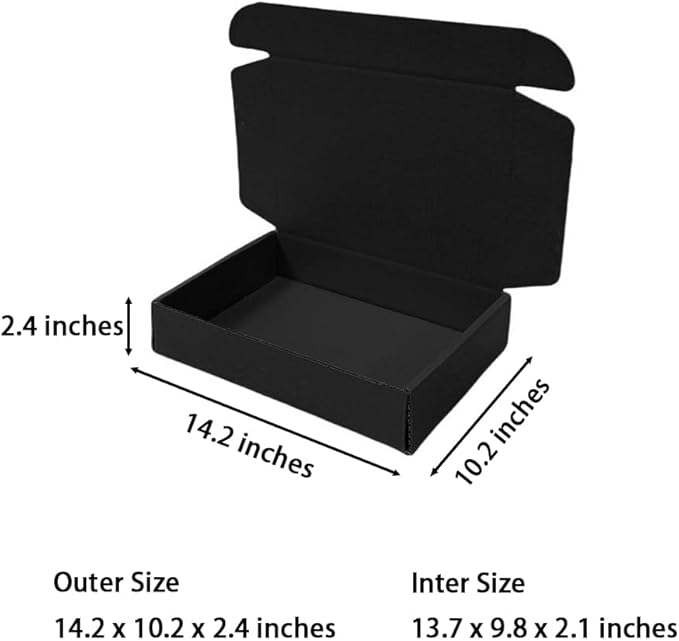 20 Pcs 14.2 x 10.2 x 2.4 inches Larger Size Shipping Boxes - Image 2