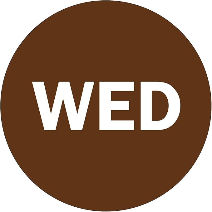 NextDayLabels - 2" Round Inventory Control Day of The Week Labels - 500 Per Roll by NextDayLabels