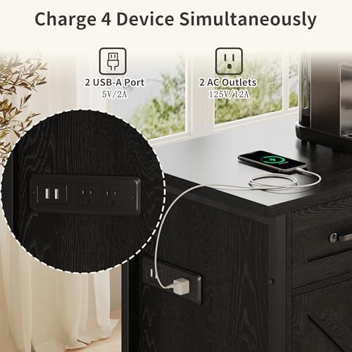 kepptory 30 Inch Dog Crate Furniture with Cabinet, Heavy Duty Farmhouse Dog Kennel with Charging Station, Wooden End Table TV Stand with 900 LBS Capacity and Adustable Feet - Image 4