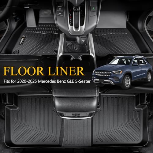 Wailtnb-Mats for Mercedes Benz GLE 2020-2026 5 Seats (Not for Coupe) 350/450/580/53 AMG/63 AMG S Floor Mat Cargo Liner All Weather Floor Liner Car Mat for GLE Custom Fit Automotive Full Set - Image 3