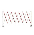 Trafford Industrial Expandable Metal Barricade, 11 Feet, Mobile Safety Barrier by Crowd+Control+Warehouse