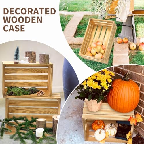 6 Pcs Wooden Crates for Display, Nesting Wood Crate for Storage, 6 Size - Image 6