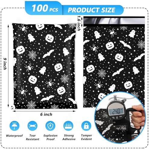 Halloween Poly Mailer 6x9 Inch 100 Pcs - Image 2
