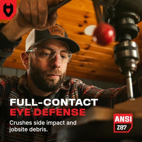 NoCry Clear Safety Glasses for Men and Women with Anti-Fog and Scratch Resistant Wrap Around Lenses, Adjustable Temples and Nose Pads — ANSI Z87 Certified Protective Eyewear with 100% UV Shielding - Image 3