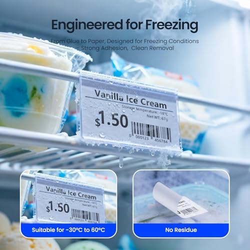 CLABEL Low Temperature Thermal Labels 1.57"x1.18", 3 Rolls - Image 3