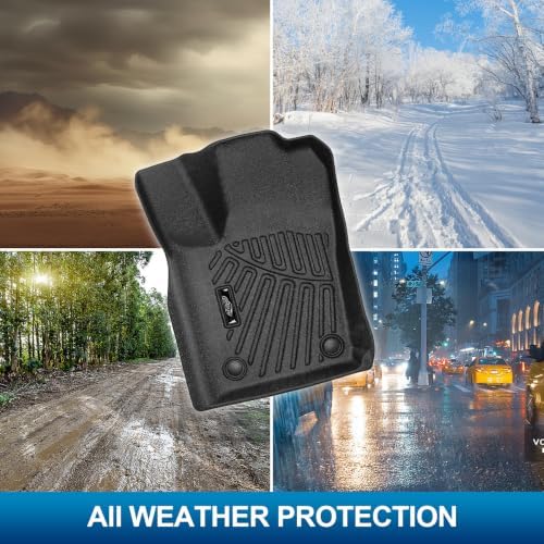 PELEUS Floor Mats & Cargo Liner with Backrest Mats for Floor Mats for Dodge Durango 2016-2026, 6 Seats All Weather TPE Floor Liners Car Accessories with Dodge Durango, Black - Image 6