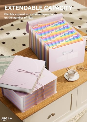ABC life 26-Pocket Accordion File Organizer, Expanding File Folder - Image 3