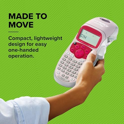 DYMO LetraTag LT-100H Handheld Aesthetic Label Maker, ABC Keyboard Label Printer with Easy-to-Use, 13 Character LCD Screen, Great for Home & Office Organization, Pink - Image 3