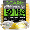 GEARit 50 Ft 16 Gauge Extension Cord SJTW OFC Copper ETL 13A 125V Grounded by GEARit