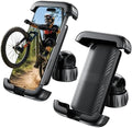 LISEN Bike Phone Holder, [Super Easy Install] Motorcycle Phone Mount Ebike Accessories Bicycle Handlebar Holder Mount Gifts for Adults Kids Men MountainMiniBikeScooter GearAccessories Black for 2 Pack by Lisen