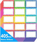 405pcs Name tag Labels, Colorful Name Badge with Permanent Adhesive Writable Name Tag Stickers for School Office Home (Each Measures 3" x 2") by Stickyourhappymoment