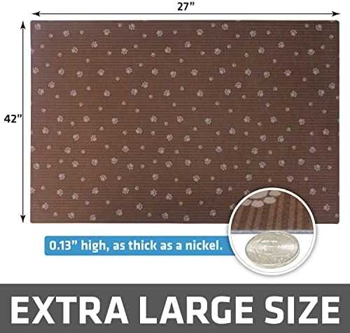 Drymate Dog Crate Mat Liner, Absorbs Urine, Waterproof, Non-Slip, Washable Puppy Pee Pad for Kennel Training - Use Under Pet Cage to Protect Floors, Thin Cut to Fit Design (USA Made) (Brown)(27"x42") - Image 6