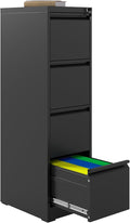 4 Drawer File Cabinet with Lock, Vertical Filing Cabinets by Unknown