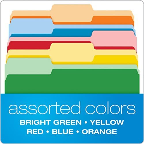 Pendaflex Two-Tone Color File Folders, Letter Size, Assorted Colors, 1/3 Cut, 100 per box (152 1/3 ASST) - Image 4