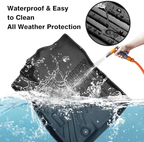 Powerty Floor Mats for 2023-2025 2026 Kia NIRO & Hybrid & HEV (NOT for EV & PHEV) All Weather 3D TPE Anti-Slip Car Liners for 1st & 2nd Row Accessories - Image 3