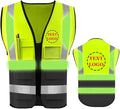 YOWESHOP High Reflective Visibility Safety Vest Custom Your Logo Safety Workwear by YOWESHOP