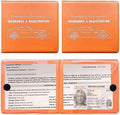 Ziciner Car Registration Insurance Holder, 2Pack Essential Auto Card Document Glove Box Organizer with Touch Fastener, Vehicle Interior Accessories Perfect for Most Car, Truck, SUV (Orange/Big Car) by Ziciner