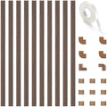 Delamu 157in Cord Covers for Wires on Wall, One-Cord Cord Hider, TV Cord Hider for Wall Mounted TV, Wire Hider Wire Covers for Cords on Wall, Cable Raceway for Home & Office, W0.55 H0.4in, Cherrywood by DELAMU