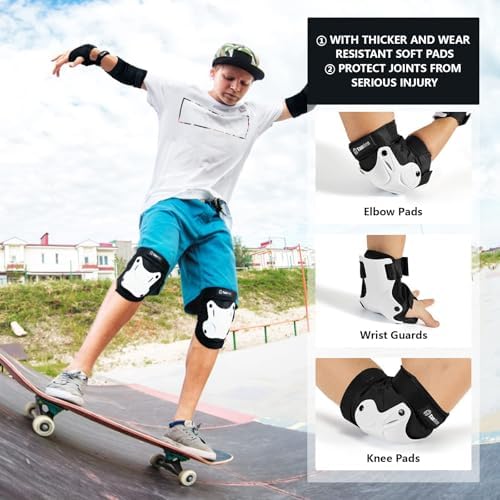 Tanden Skating Protective Gear Knee and Elbow Pads Wrist Guards for Roller Skating Skateboarding, Skate Pads Adult Knee Pads - Image 2