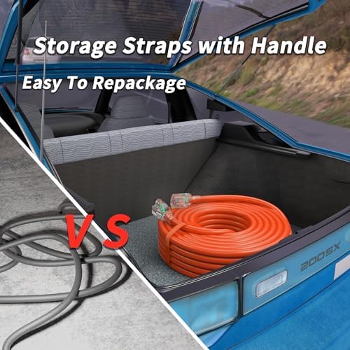 PlugSaf 100 FT 14 Gauge Extension Cord, Heavy Duty Extension Cord, Orange - Image 6