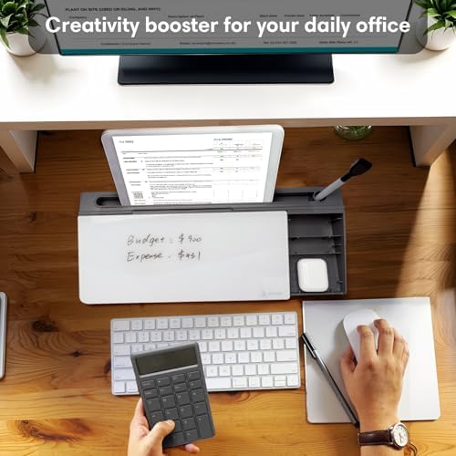Varhomax Glass Desk Whiteboard with Calculator - Image 2