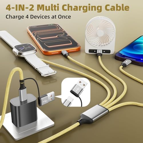 Travel Essentials Multi Charging Cable for iWatch Charger/iPhone 17, 5FT - Image 3