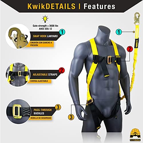KwikSafety SCORPION Safety Harness ANSI OSHA Fall Protection Gear - Image 3