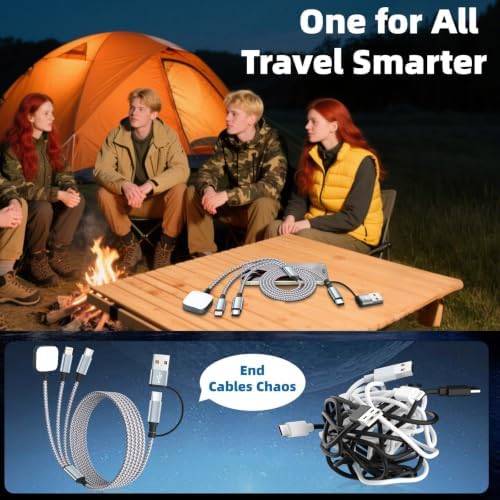 Travel Essentials 3 in 2 Multi Charging Cable for iWatch Charger/IP/USB-C - Image 3