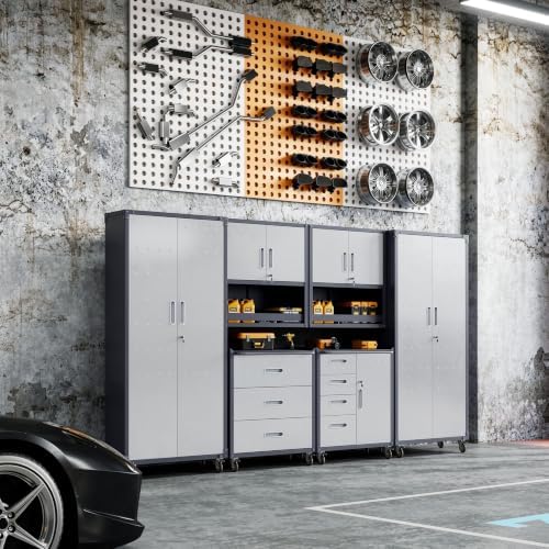 6-Piece Garage Storage Cabinets System Heavy Duty Workshop Set - Image 3