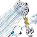 BRIGHT SHOWERS Filtered Shower Head with Handheld, High Pressure 9 Spray Mode Showerhead with Long Hose and Bracket, Water Softener Filters Beads for Hard Water - Removes Chlorine, Chrome by BRIGHTSHOWERS