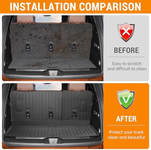 Cargo Mat Compatible with 2022-2025 Chevy Tahoe/GMC Yukon Cargo Liner Backrest Liner Seatback Protector for Chevrolet Tahoe/GMC Yukon Accessories(22-25 Tahoe/Yukon) - Image 2