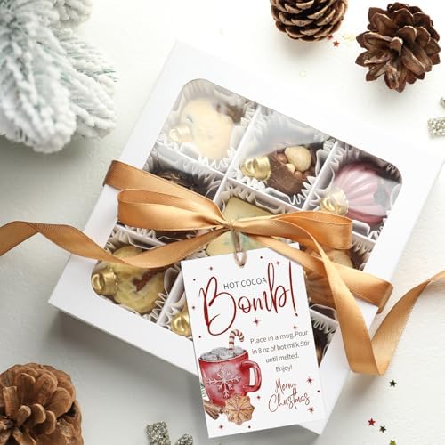 Gersoniel 200 Pcs Christmas Snowflake Hot Cocoa Bomb Instruction Tags - Image 3