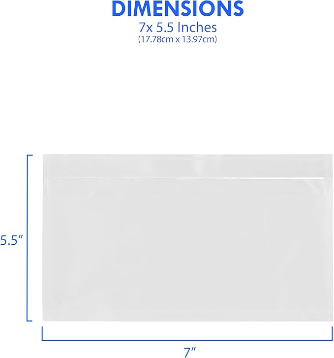 1000 Count 7" x 5.5" Shipping Label Envelopes, Top Loading - Image 3