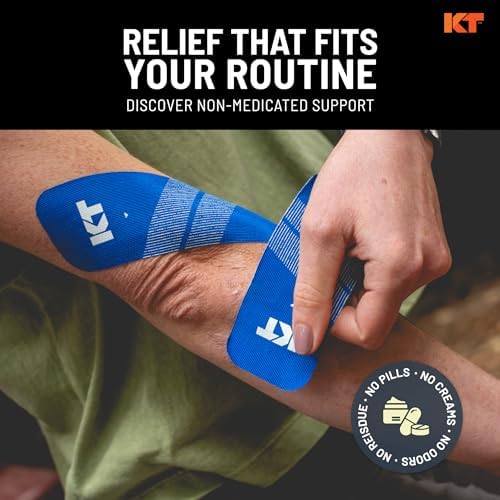 KT Tape, Pro Synthetic Kinesiology Athletic Tape, 20 Count, 10” Precut Strip - Image 5
