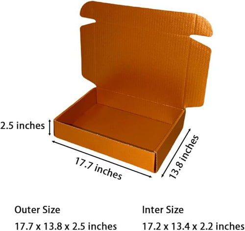 20 Pcs 17.7 x 13.8 x 2.5 inches X-Large Size Corrugated Cardboard Gift Boxes - Image 2