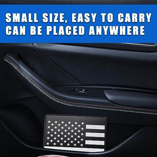 Ziciner Car Registration Insurance Holder, 2Pack Essential Auto Card Document Glove Box Organizer with Touch Fastener, Vehicle Interior Accessories Perfect for Most Car, Truck, SUV (Black/Back Flag) - Image 6