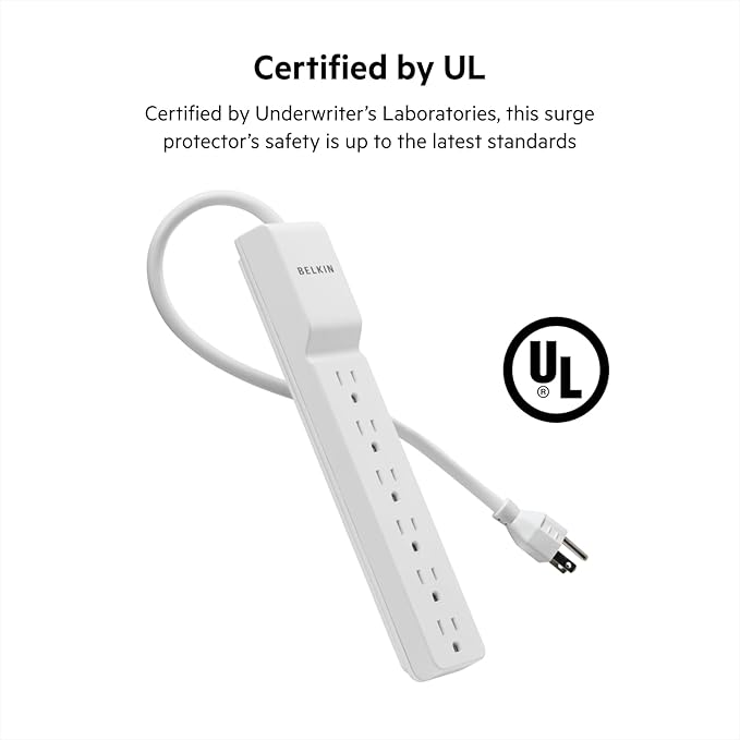 Belkin 6-Outlet Commercial Power Strip Surge Protector, 6ft Cord, 720 Joules - Image 4