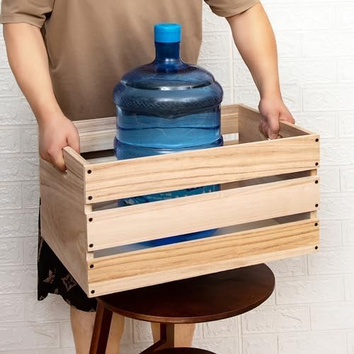20"L Oversize Wooden Crates For Storage,Vinyl Record Storage Crates - Image 4