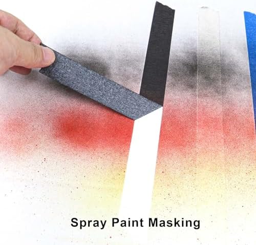 3 Pack Black Painters Tape - Masking Tape 1 Inch Wide - Multi-Surface, Smart Adhesion, Indoor & Outdoor - 270FT Total - Paint Tape for DIY, Labeling, Art, Car, General Purpose (#3910) - Image 4